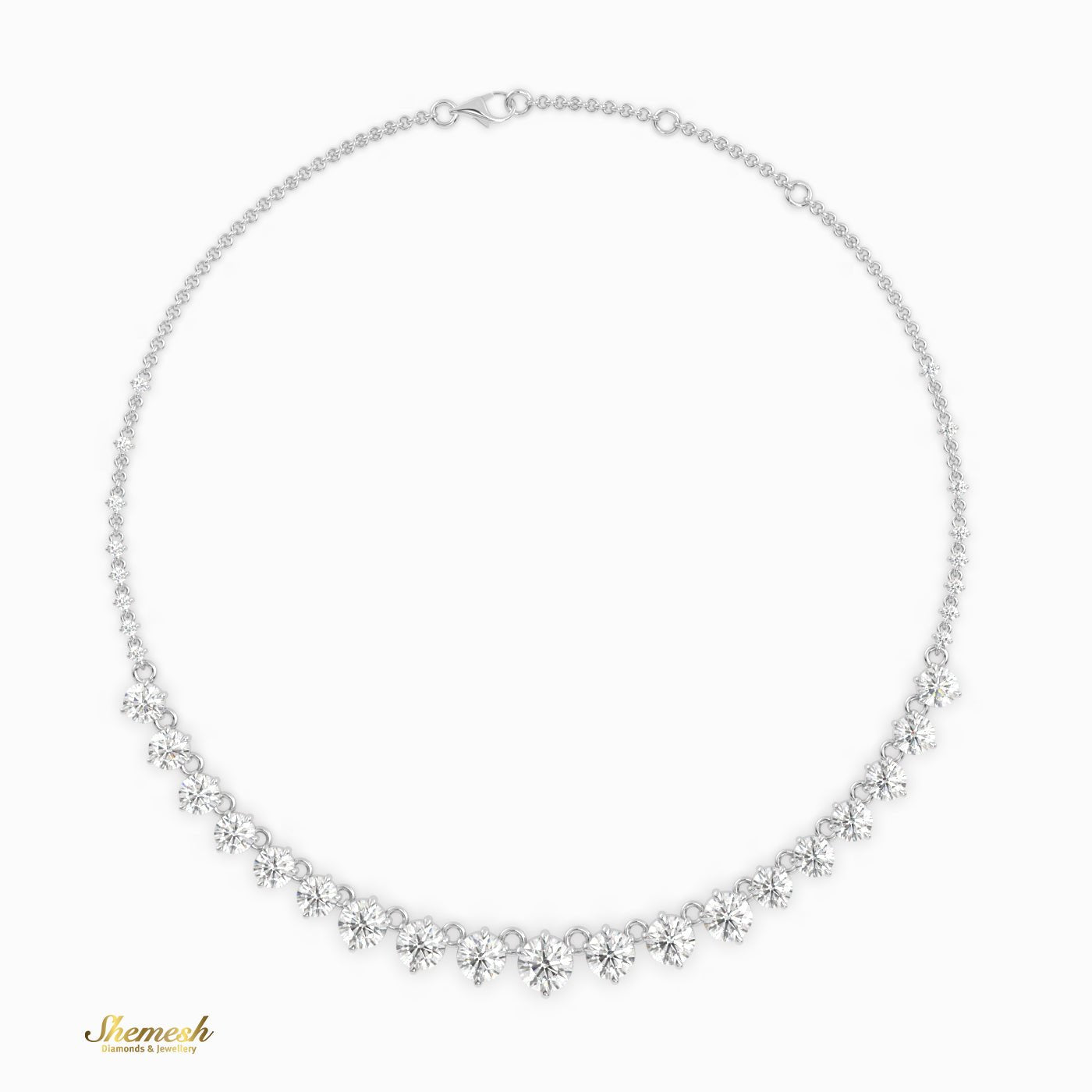 18K Gold Round Diamond Station Bracelet - shemesh_diamonds