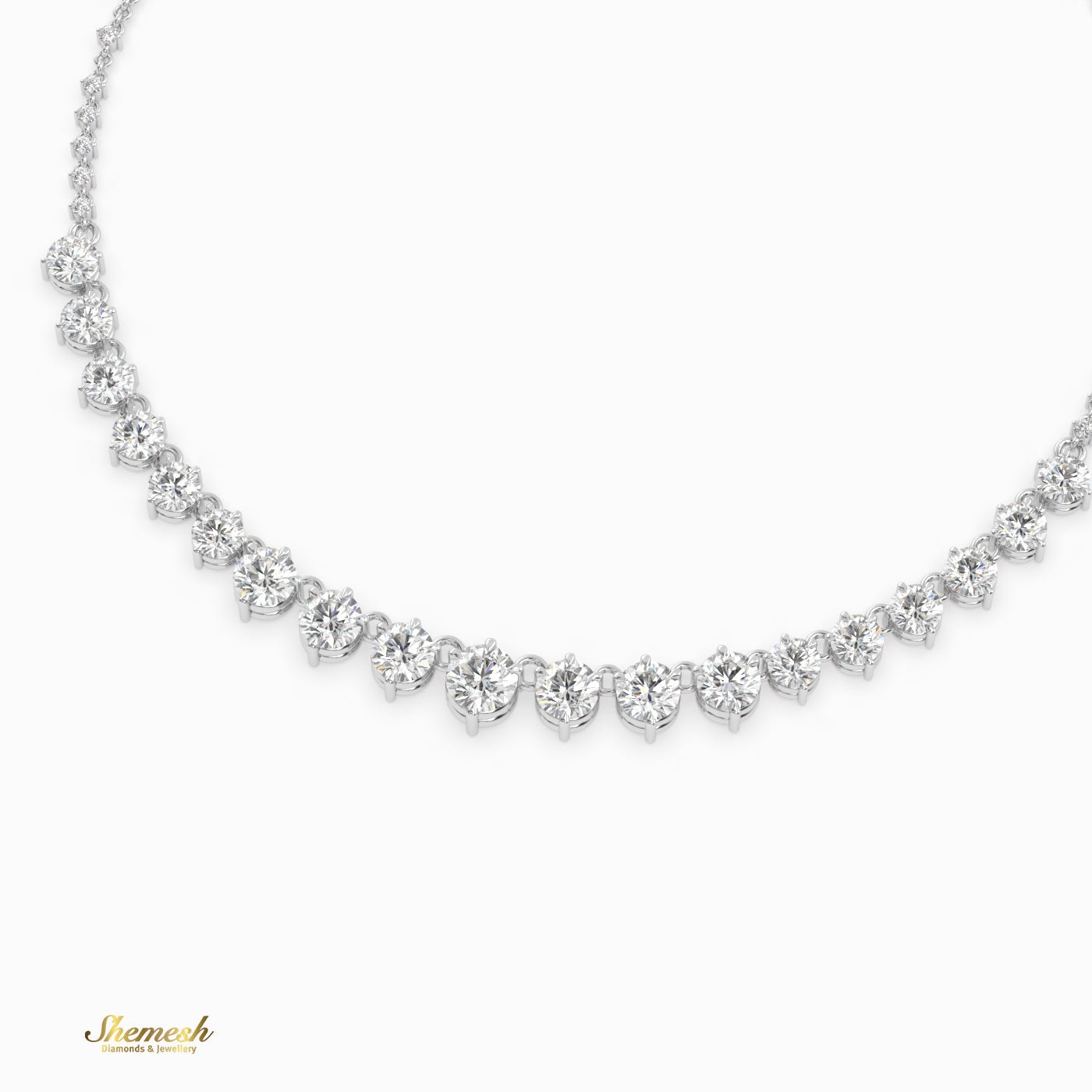 18K Gold Round Diamond Station Bracelet - shemesh_diamonds