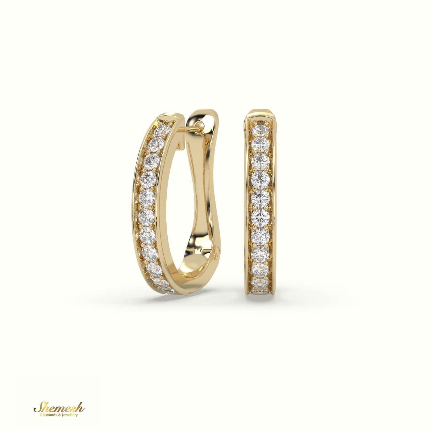 18K GOLD CLASSIC HUGGIE EARRING - shemesh_diamonds