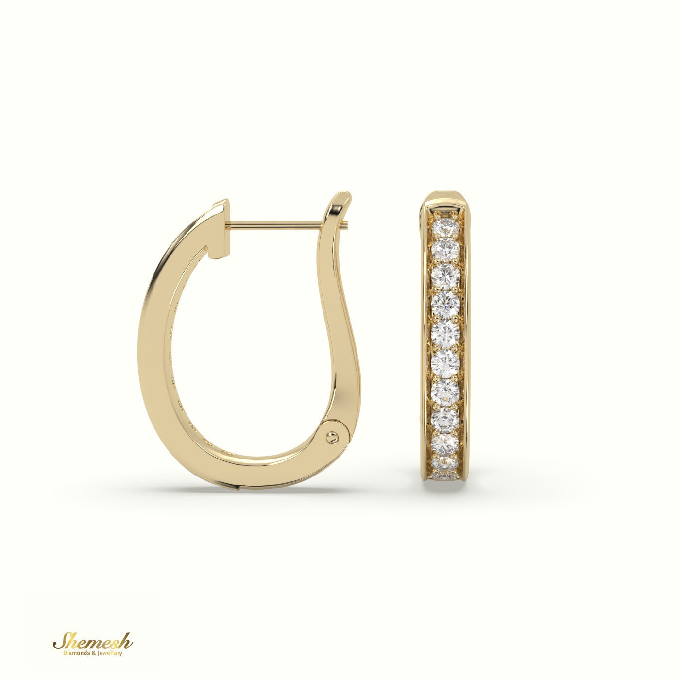 18K GOLD CLASSIC HUGGIE EARRING - shemesh_diamonds