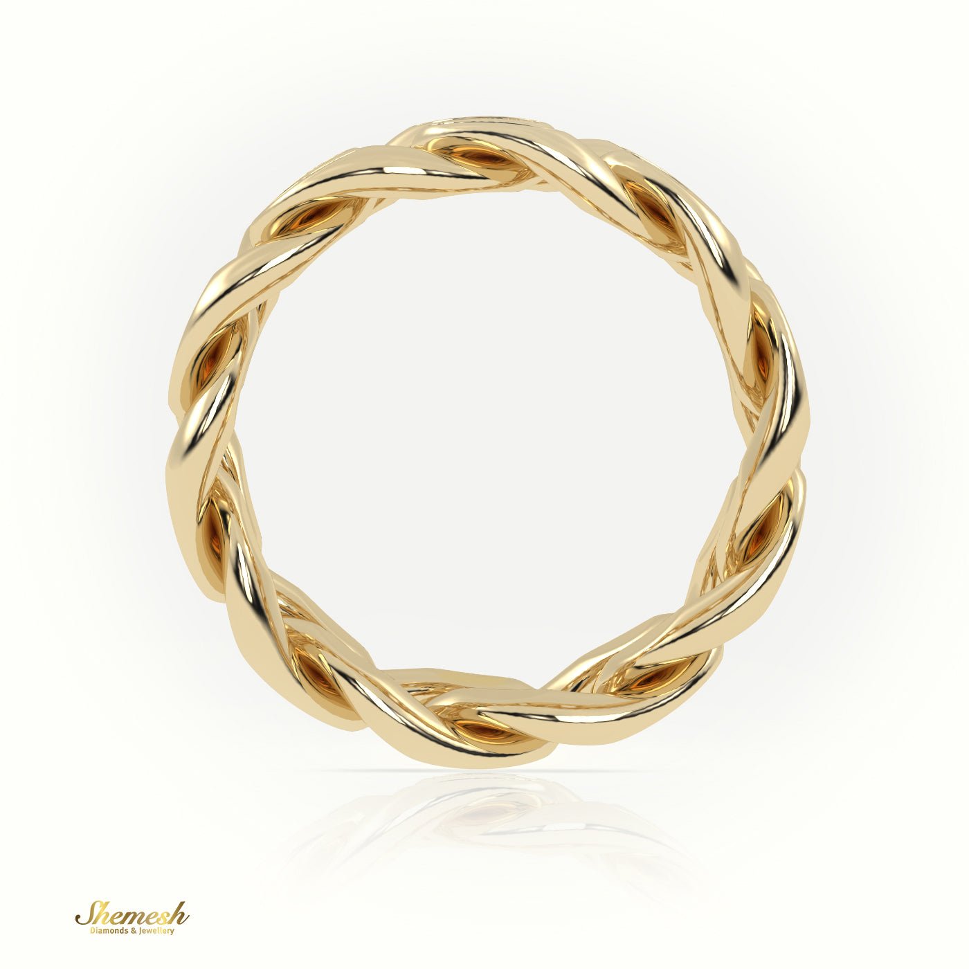 18K Gold Cuban Link Diamond Ring - shemesh_diamonds