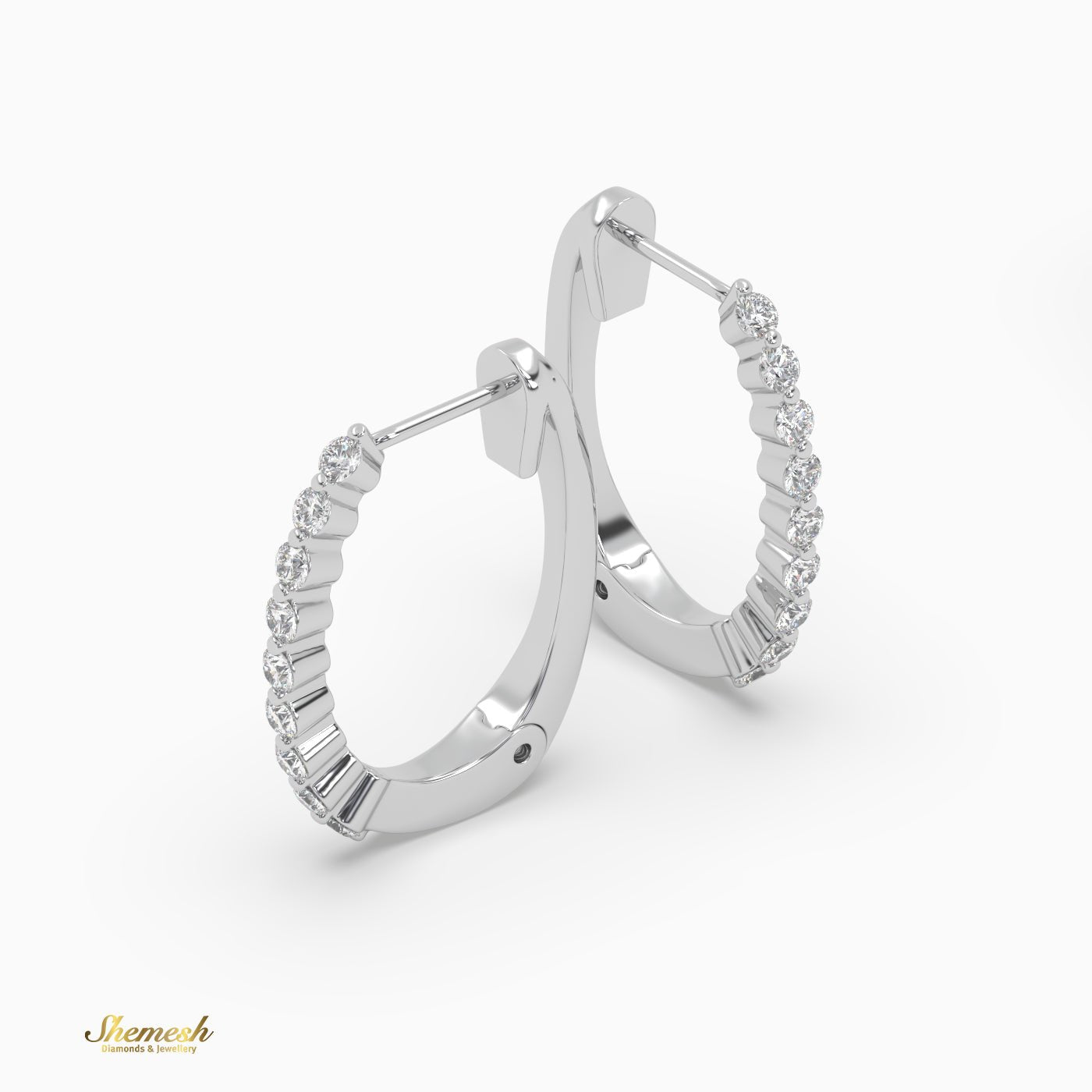 Round Cut Shared Prong Set Diamond Earrings - shemesh_diamonds