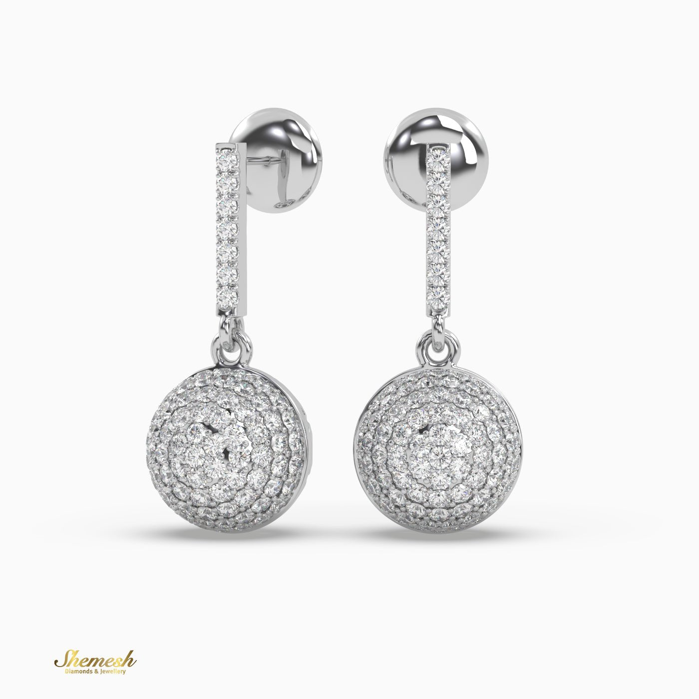 Round Brilliant Cut Dangle Earrings - shemesh_diamonds