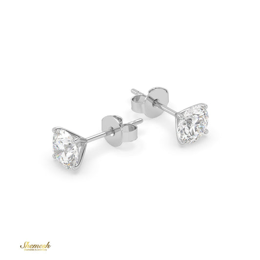 18K Gold Solitaire 4 prongs Stud Earrings - shemesh_diamonds