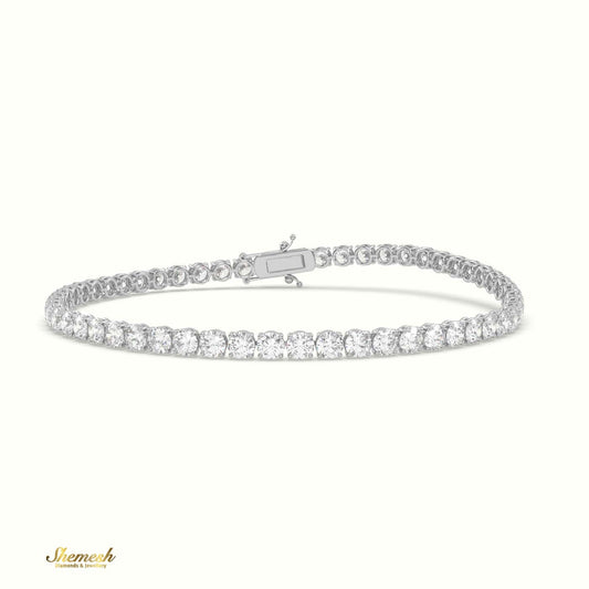 18K Gold 4 Prong Round Diamond Tennis Bracelet In Round Setting - shemesh_diamonds