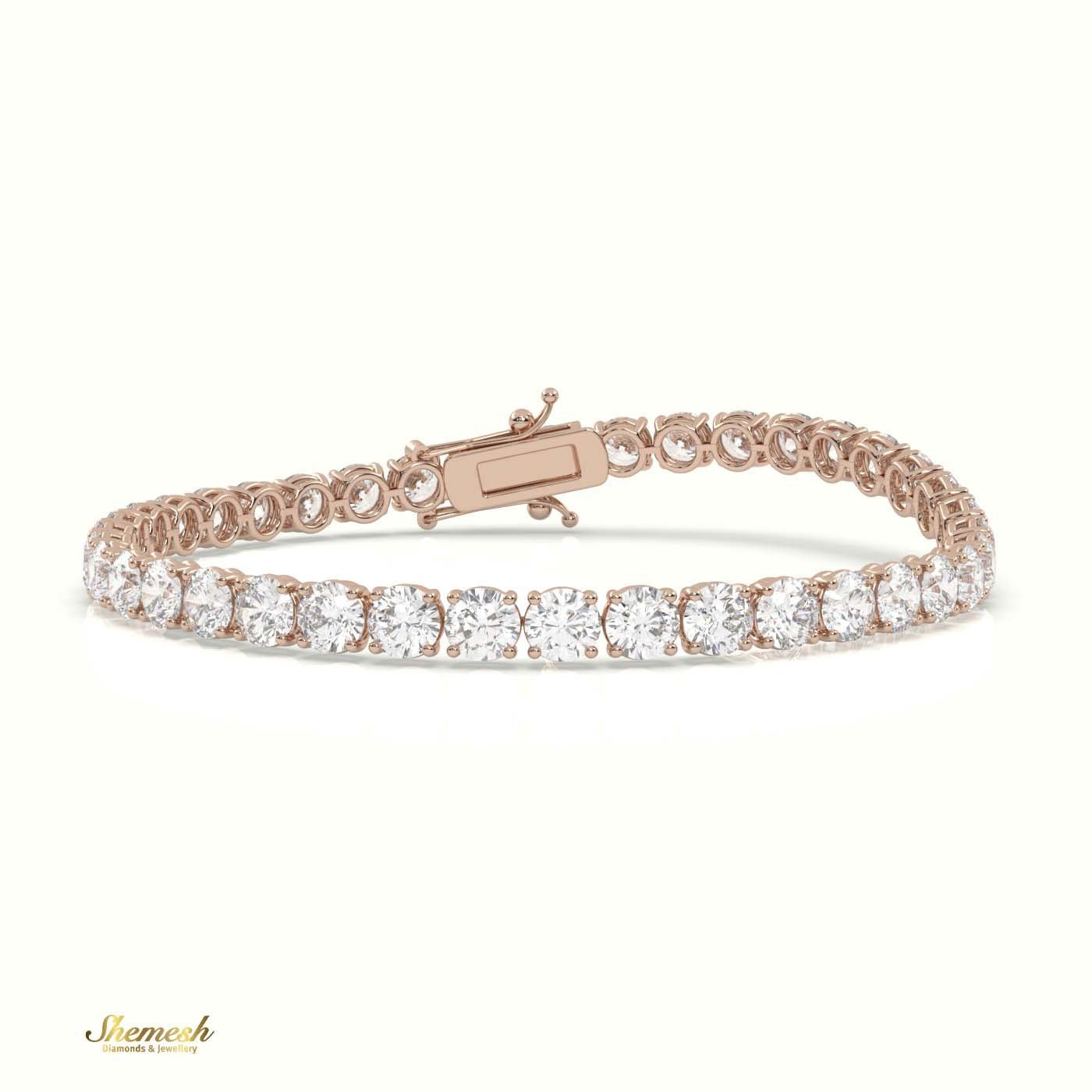 18K Gold 4.5mm Round Shape Diamond Tennis Bracelet In Round Setting - shemesh_diamonds