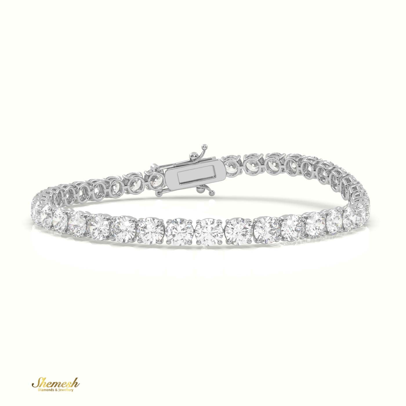 18K Gold 4.5mm Round Shape Diamond Tennis Bracelet In Round Setting - shemesh_diamonds