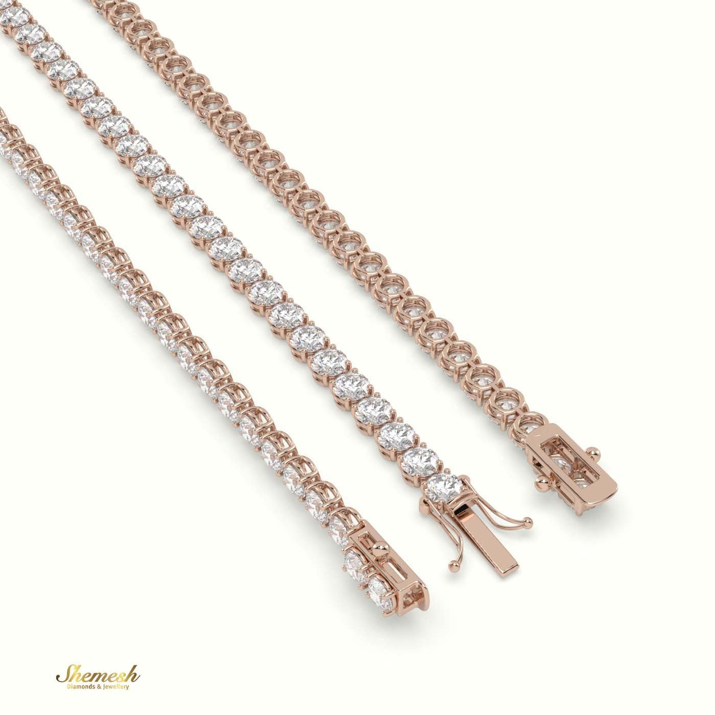 18K Gold 5.0 mm Round Shape Diamond Tennis Bracelet In Round Setting - shemesh_diamonds