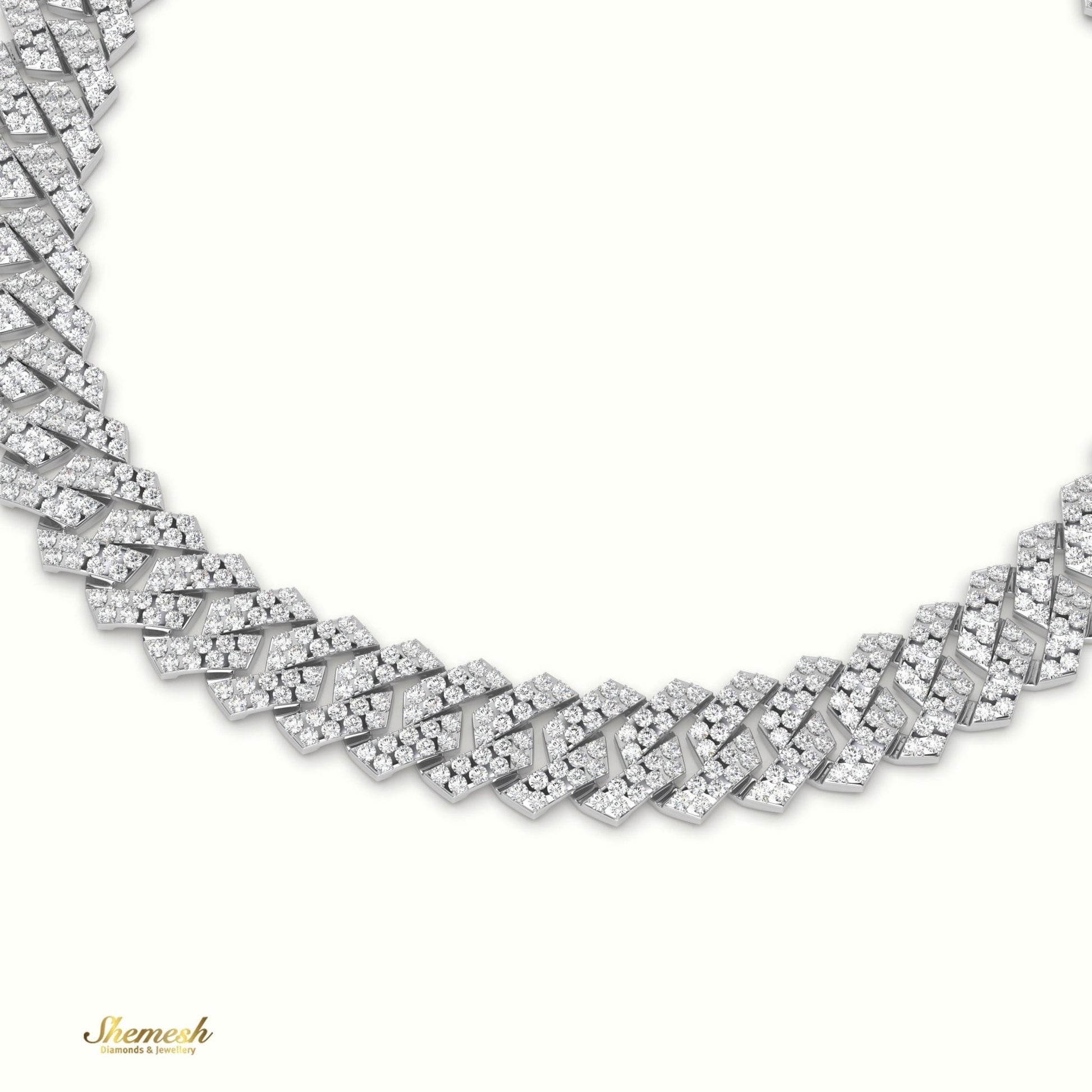 18K Gold 8mm Diamond Cuban Link Bracelet - shemesh_diamonds