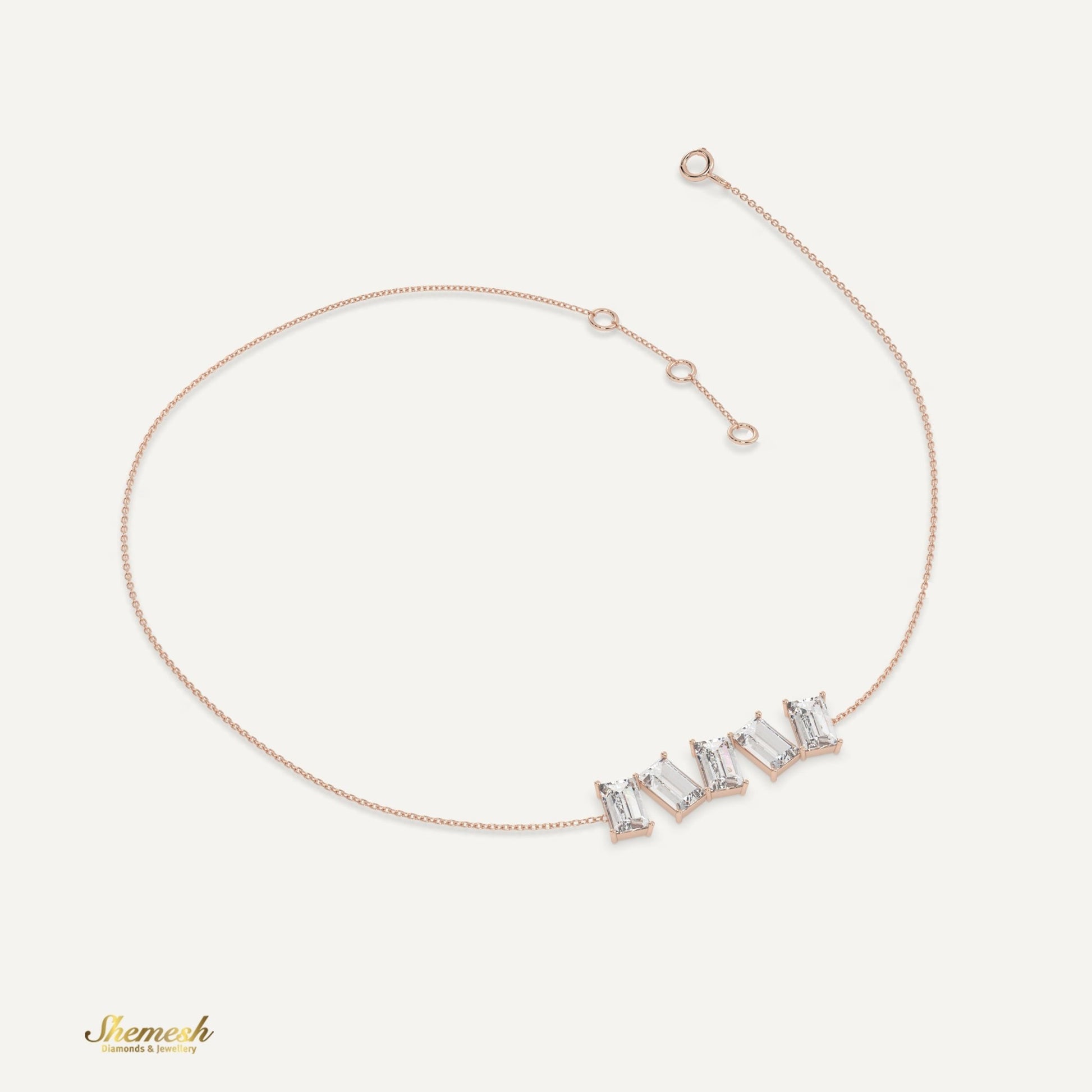 18K Gold Baguette Stylish Diamond Bracelet - shemesh_diamonds