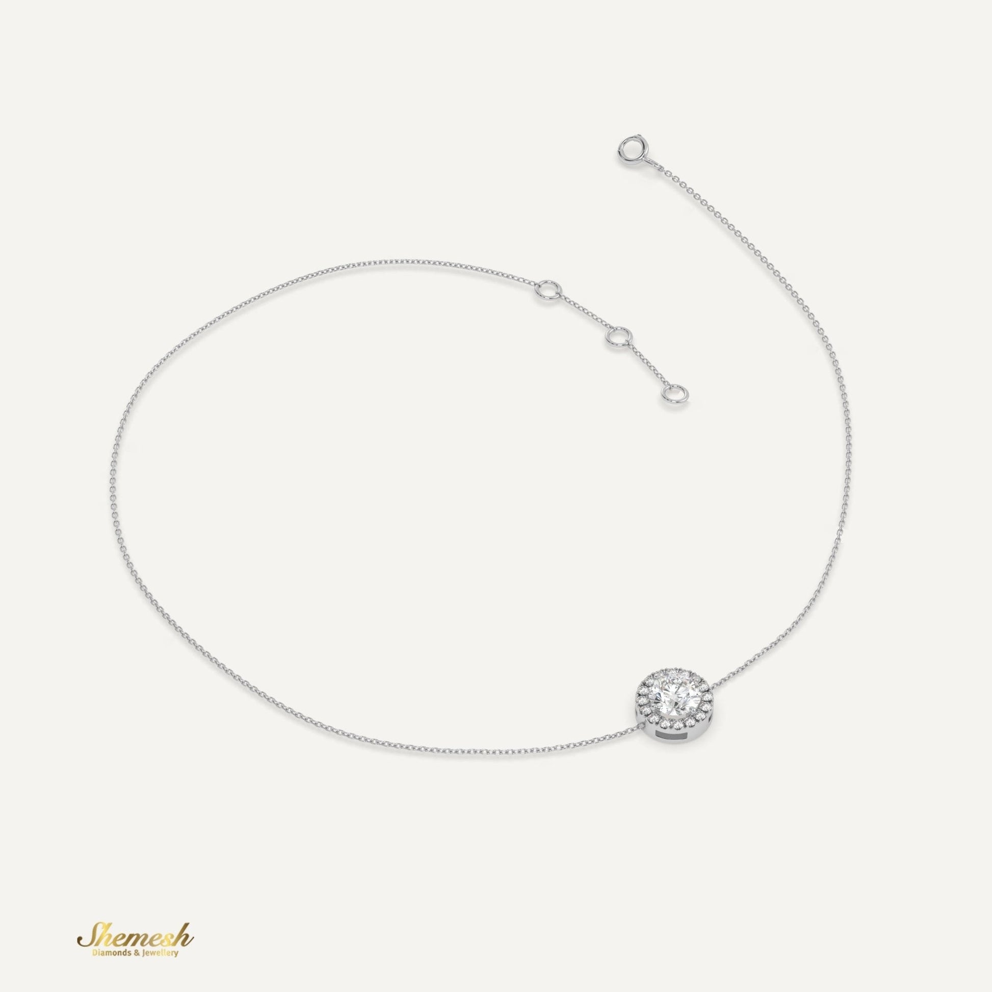 18K Gold Halo Diamond Bracelet - shemesh_diamonds