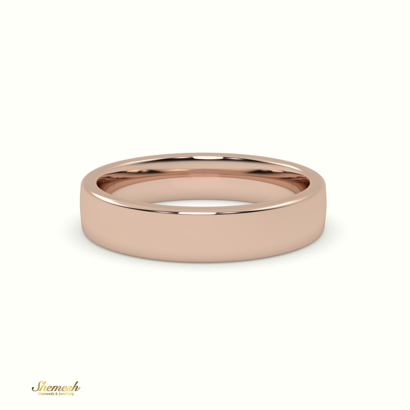 18K Gold Comfort Fit Classic Wedding Band for Men - shemesh_diamonds