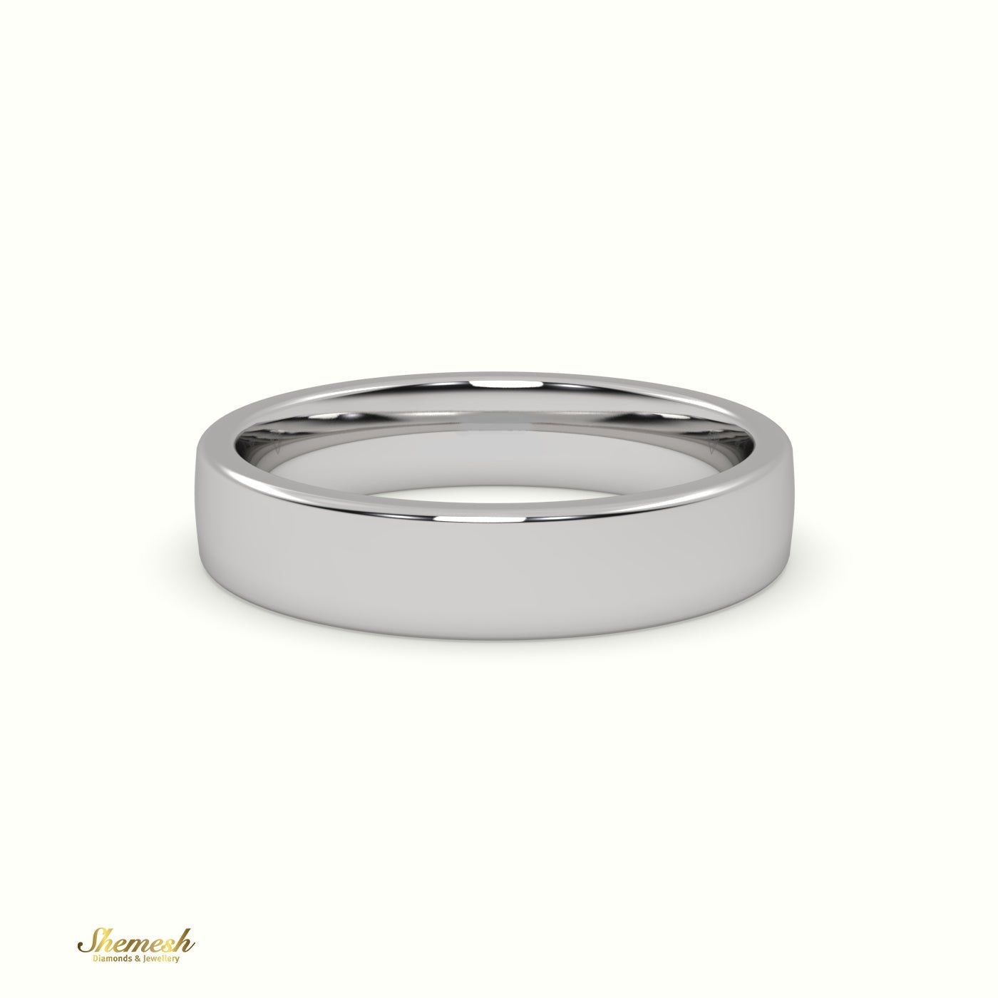 18K Gold Comfort Fit Classic Wedding Band for Men - shemesh_diamonds