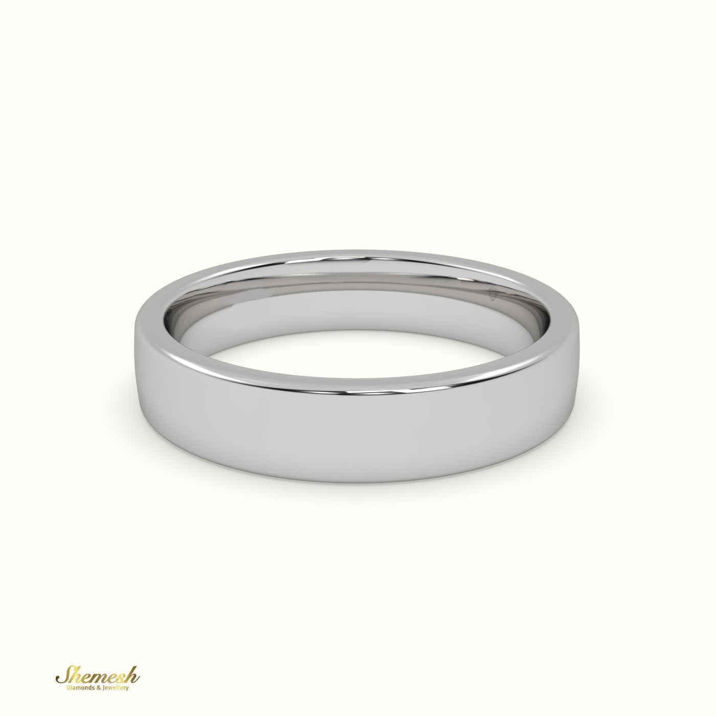 18K Gold Comfort Fit Classic Wedding Band for Men - shemesh_diamonds