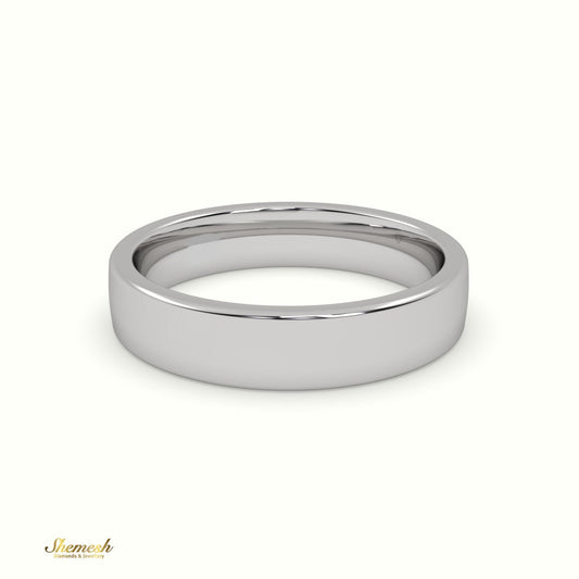 18K Gold Comfort Fit Classic Wedding Band for Men - shemesh_diamonds