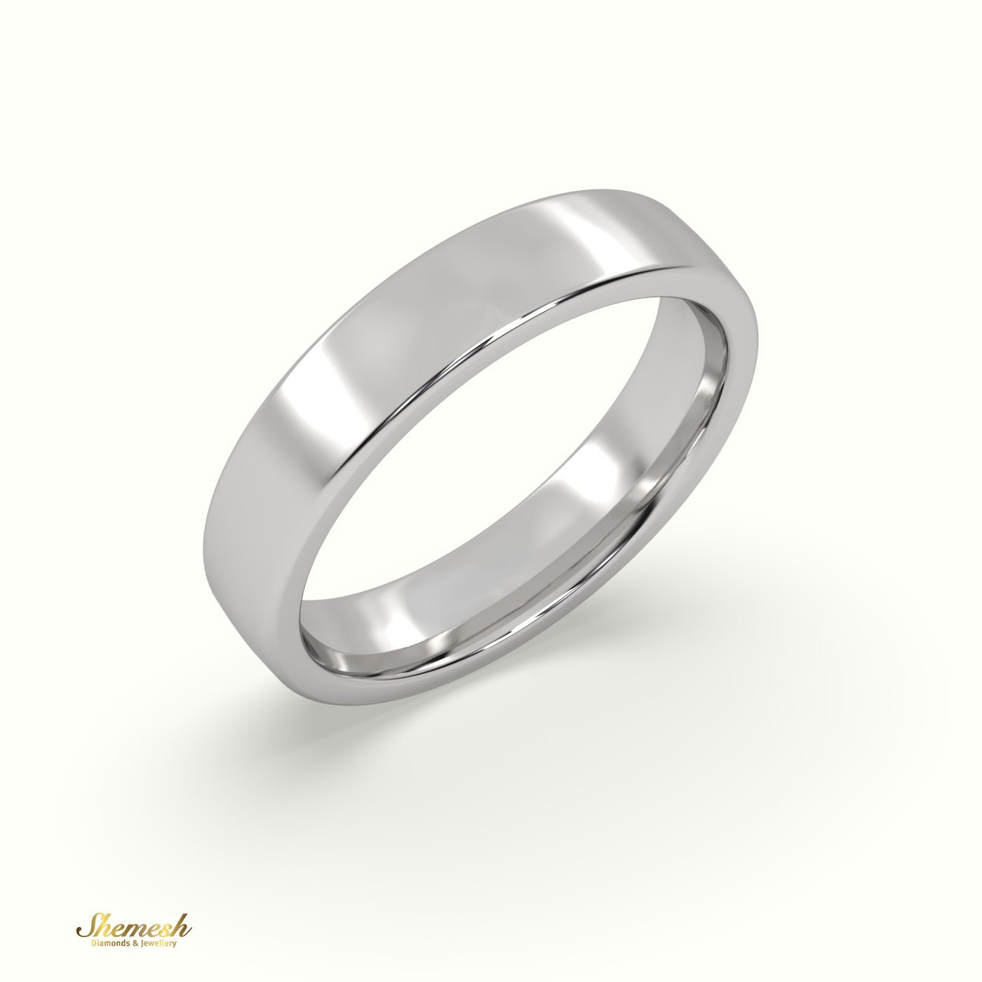 18K Gold Comfort Fit Classic Wedding Band for Men - shemesh_diamonds