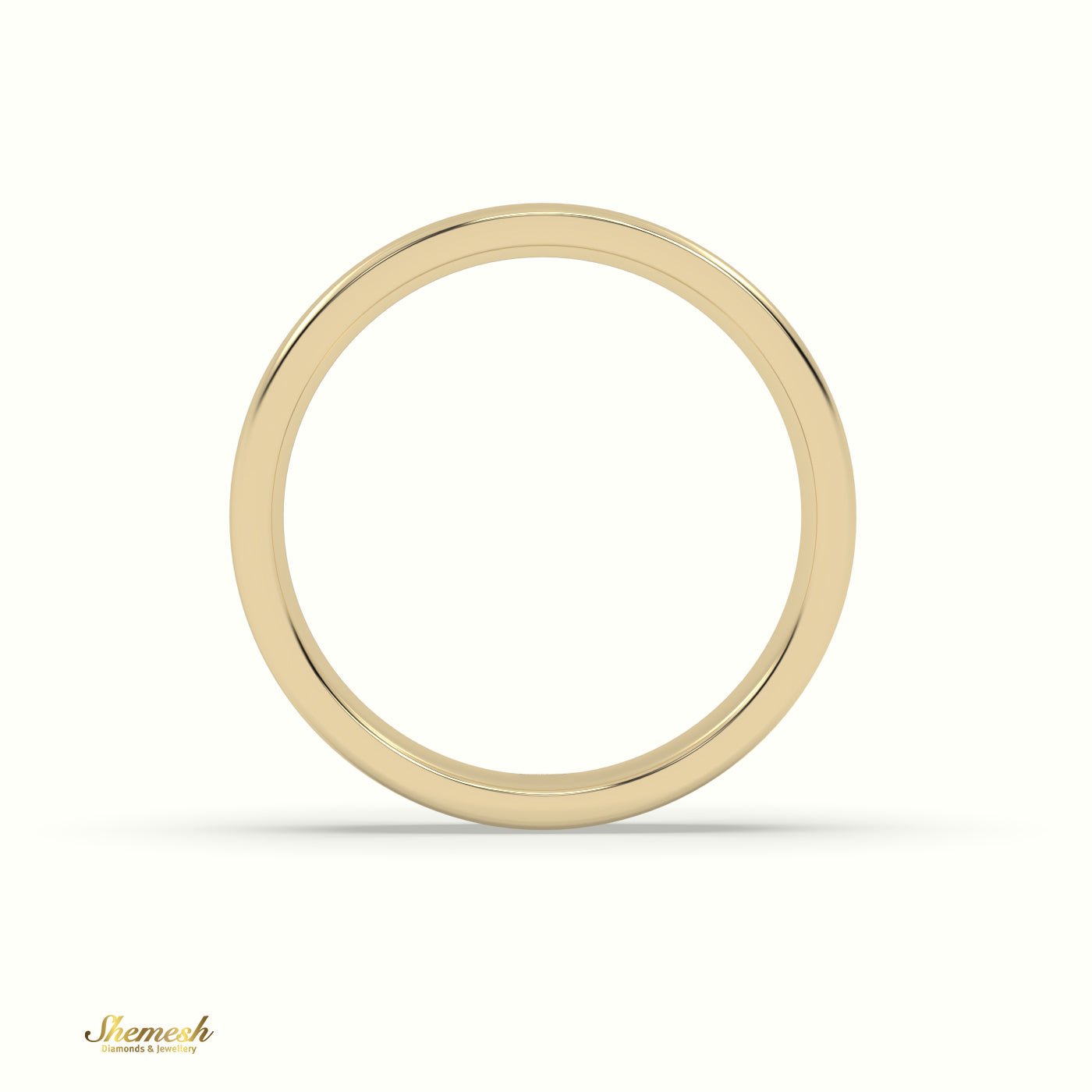 18K Gold Comfort Fit Classic Wedding Band for Men - shemesh_diamonds