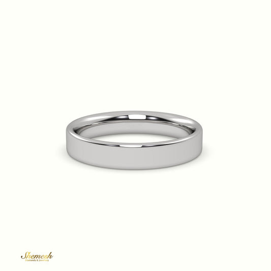 18K Gold Time - Honoured Heavy Weight Flat D Court Wedding Band - shemesh_diamonds