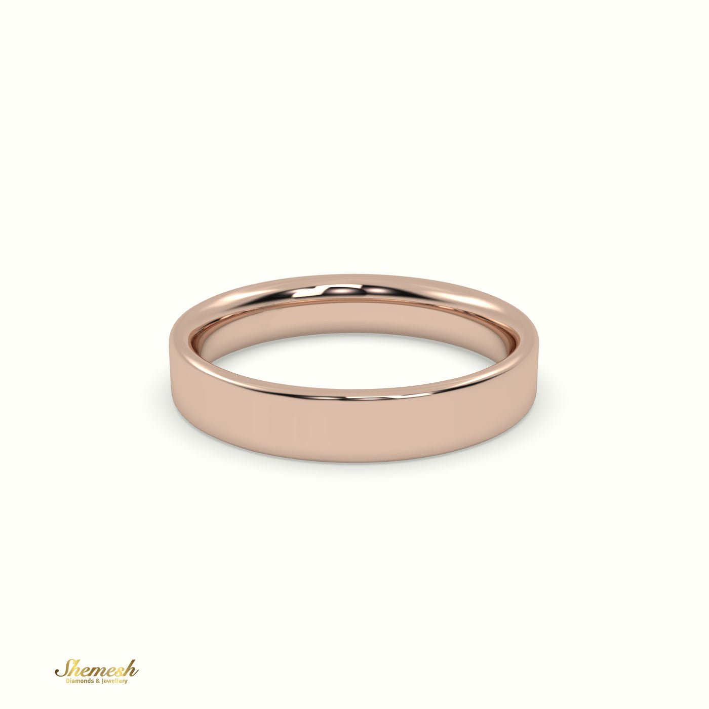 18K Gold Time - Honoured Heavy Weight Flat D Court Wedding Band - shemesh_diamonds