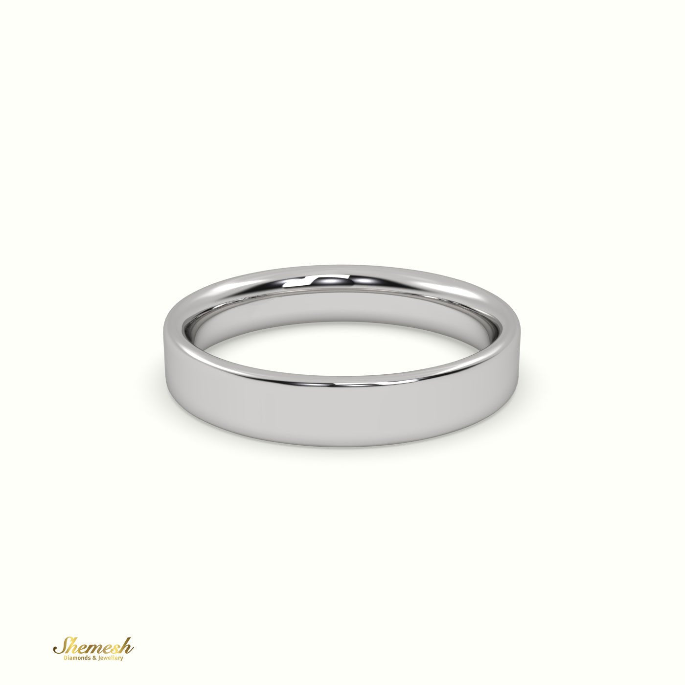 18K Gold Time - Honoured Heavy Weight Flat D Court Wedding Band - shemesh_diamonds