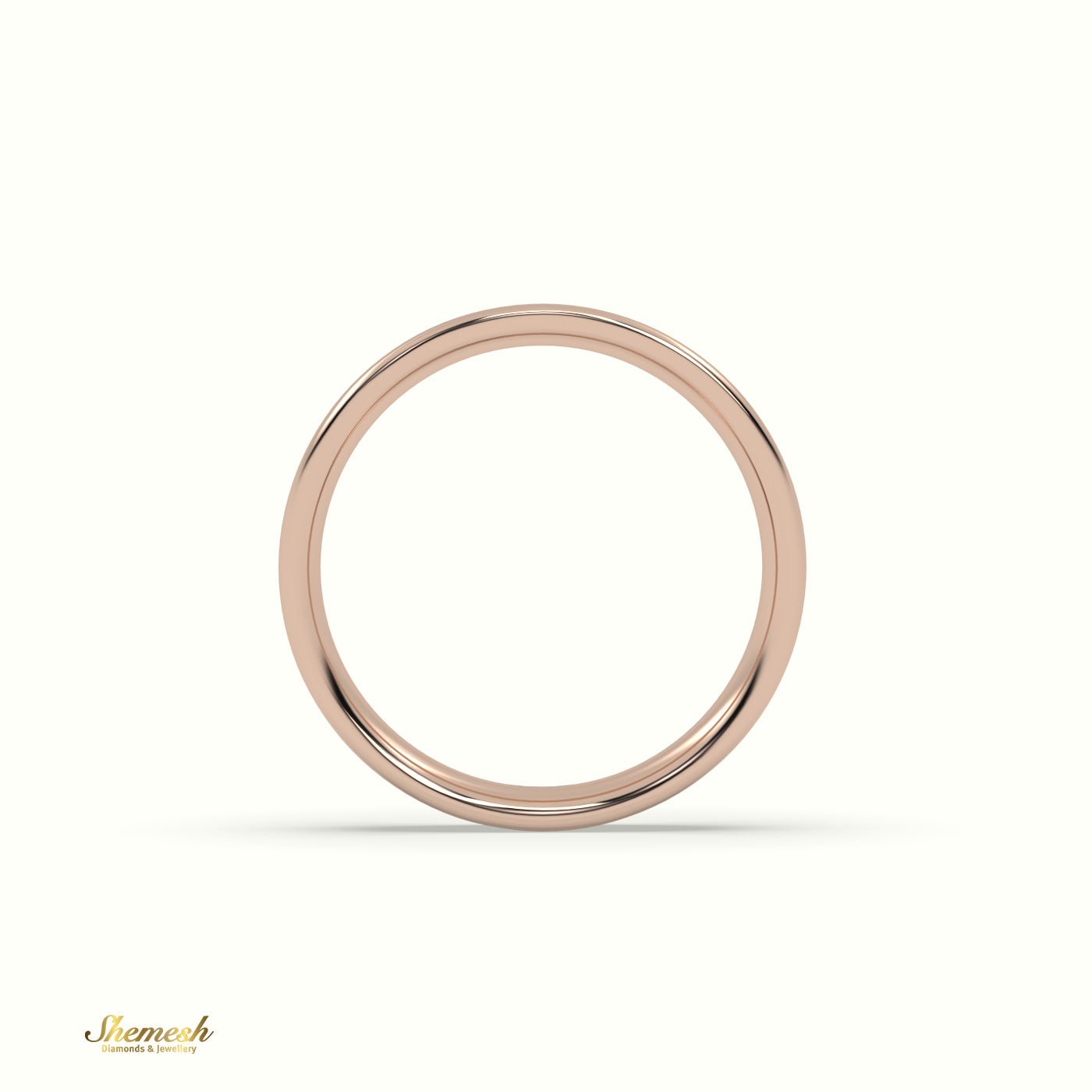 18K Gold Time - Honoured Heavy Weight Flat D Court Wedding Band - shemesh_diamonds