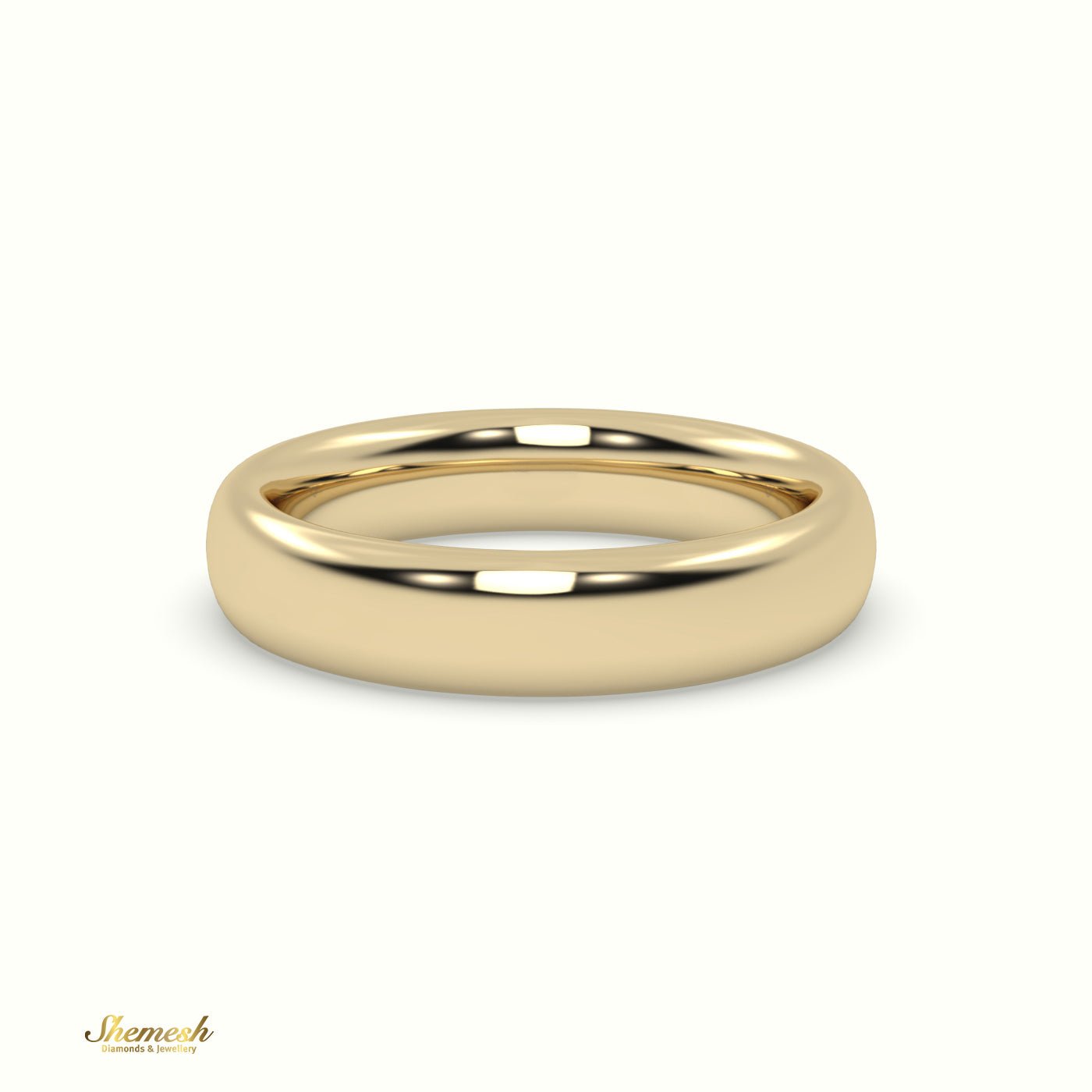 18K Gold Chunky Hand Carved Classic Wedding Band - shemesh_diamonds