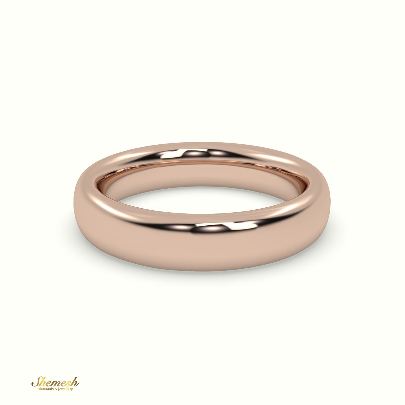 18K Gold Chunky Hand Carved Classic Wedding Band - shemesh_diamonds