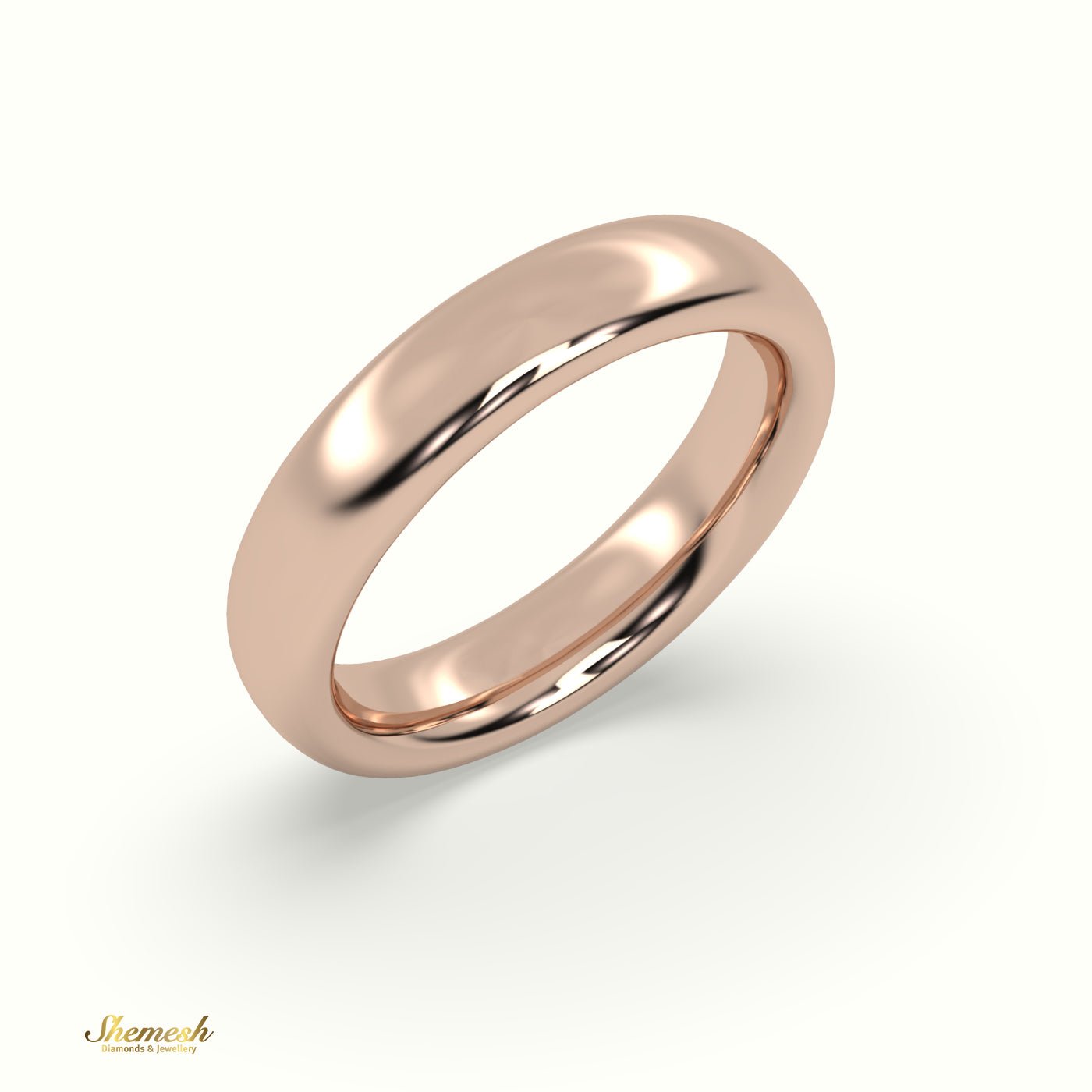 18K Gold Chunky Hand Carved Classic Wedding Band - shemesh_diamonds