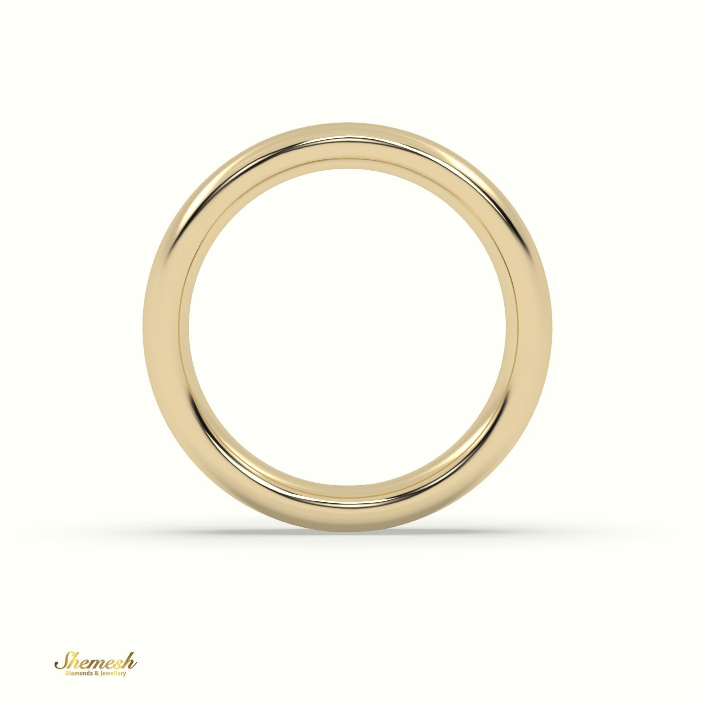 18K Gold Chunky Hand Carved Classic Wedding Band - shemesh_diamonds