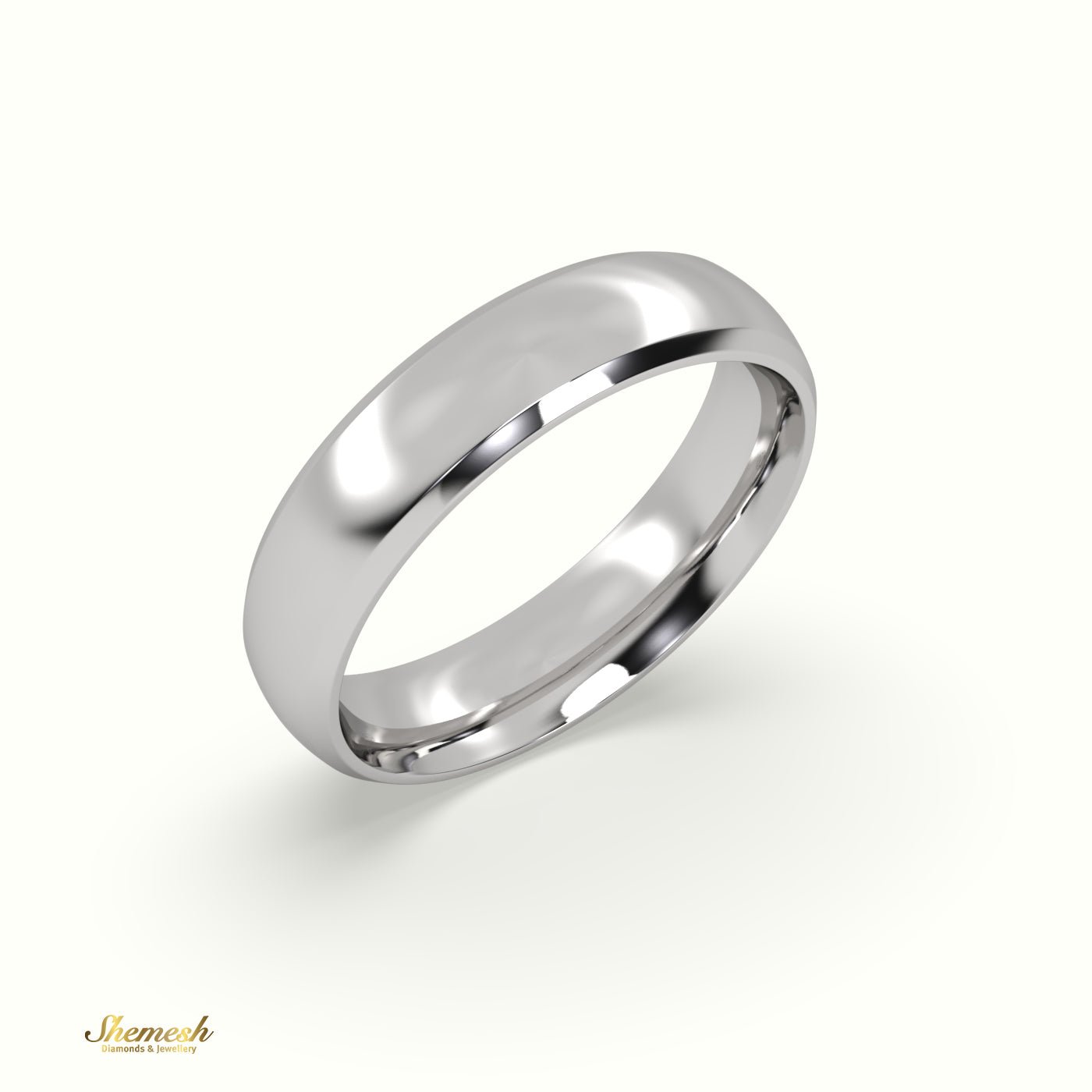 Modern Court Wedding Band for Men - shemesh_diamonds