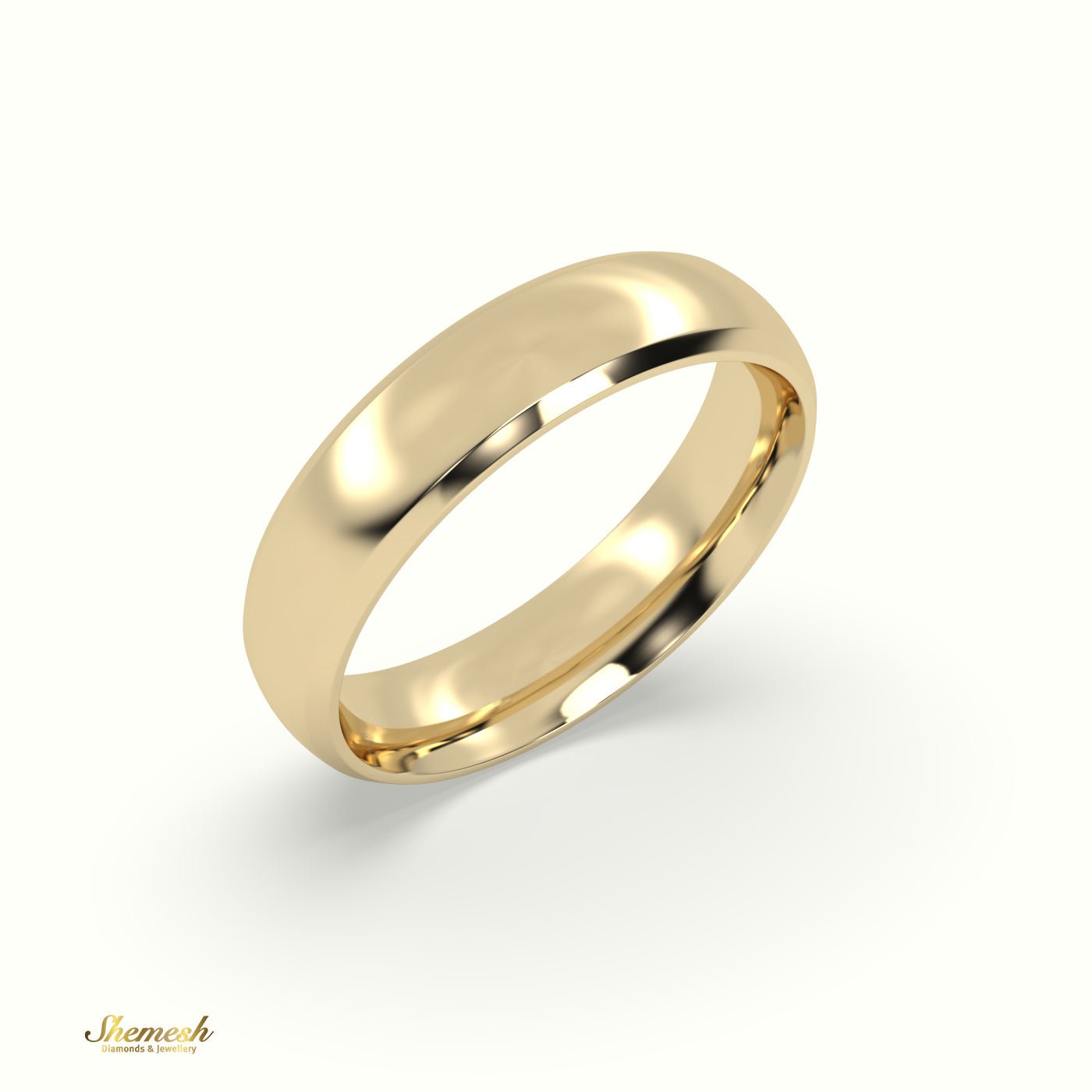 Modern Court Wedding Band for Men - shemesh_diamonds