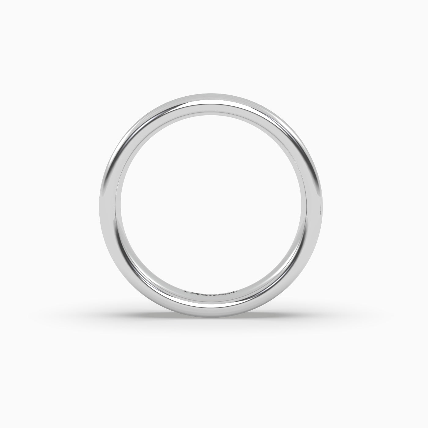 D Shape Court Profile Men's Wedding Band - shemesh_diamonds