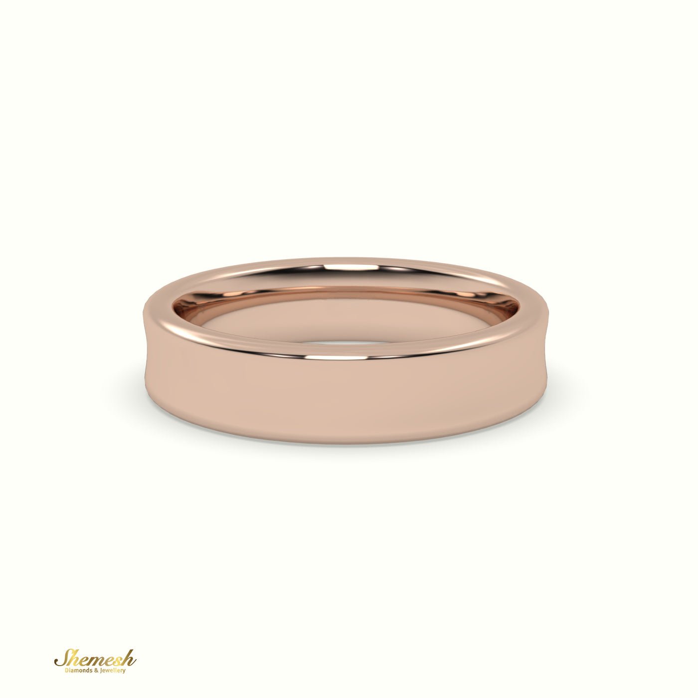 18K Gold Men's Wedding Band - shemesh_diamonds