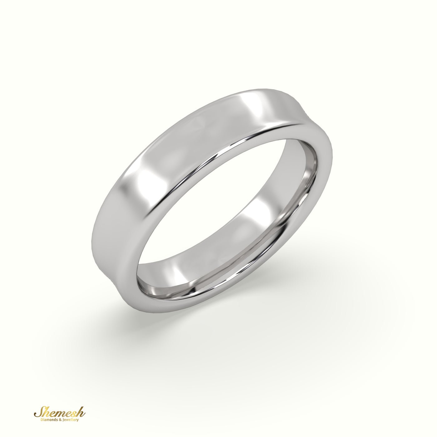 18K Gold Men's Wedding Band - shemesh_diamonds