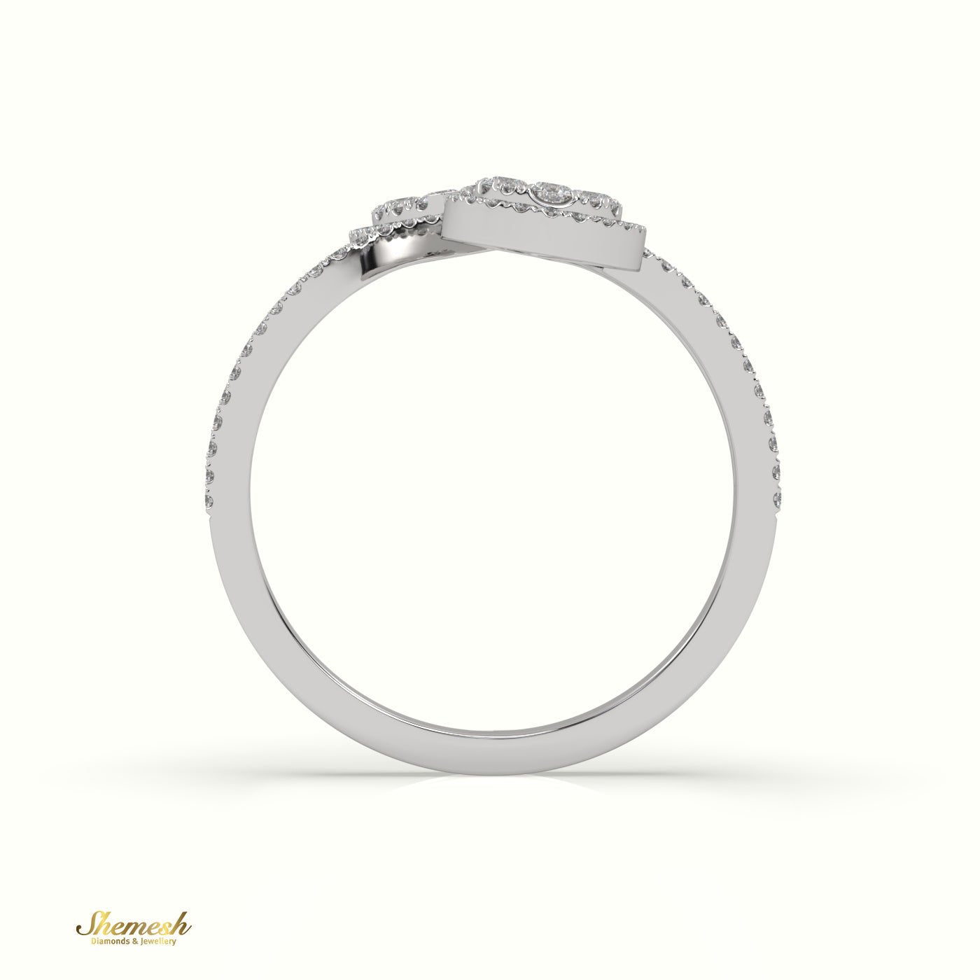 18K Gold Round Diamond Illusion Engagement Ring - shemesh_diamonds