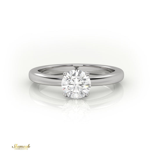 18K Gold 4 Prongs Round Diamond Solitaire Engagement Ring - shemesh_diamonds