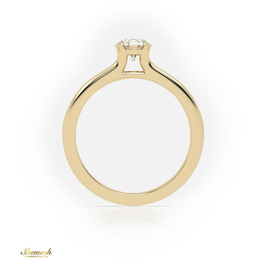 18K Gold 6 Prongs 0.66tw Round Diamond Solitaire Engagement Ring - shemesh_diamonds