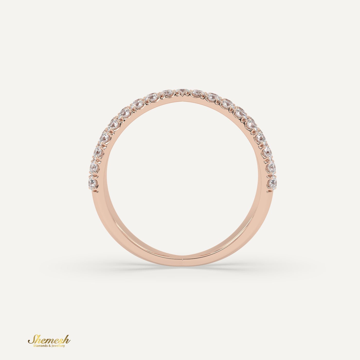 18K Gold Round Diamond Criss Cross Diamond Ring - shemesh_diamonds