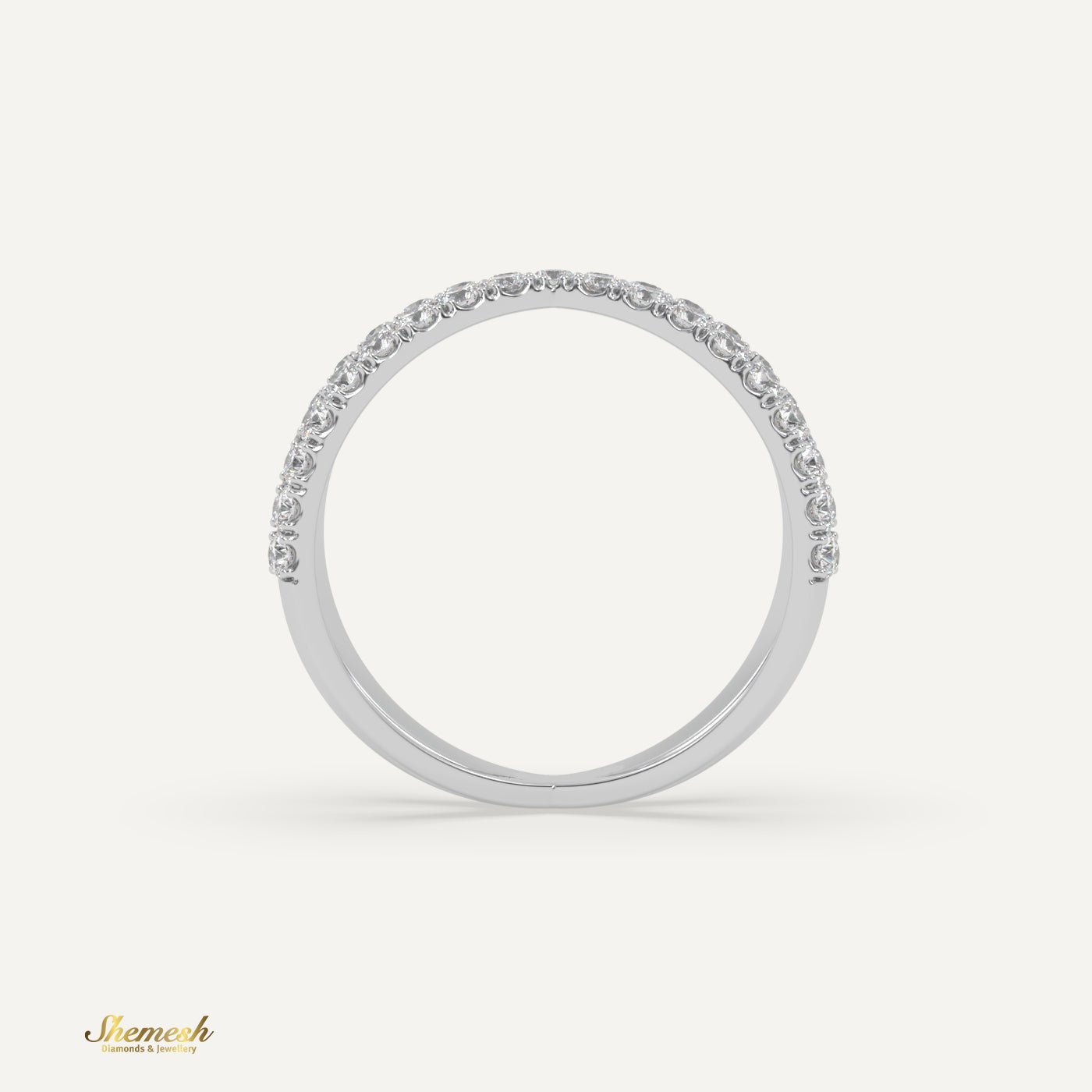 18K Gold Round Diamond Criss Cross Diamond Ring - shemesh_diamonds