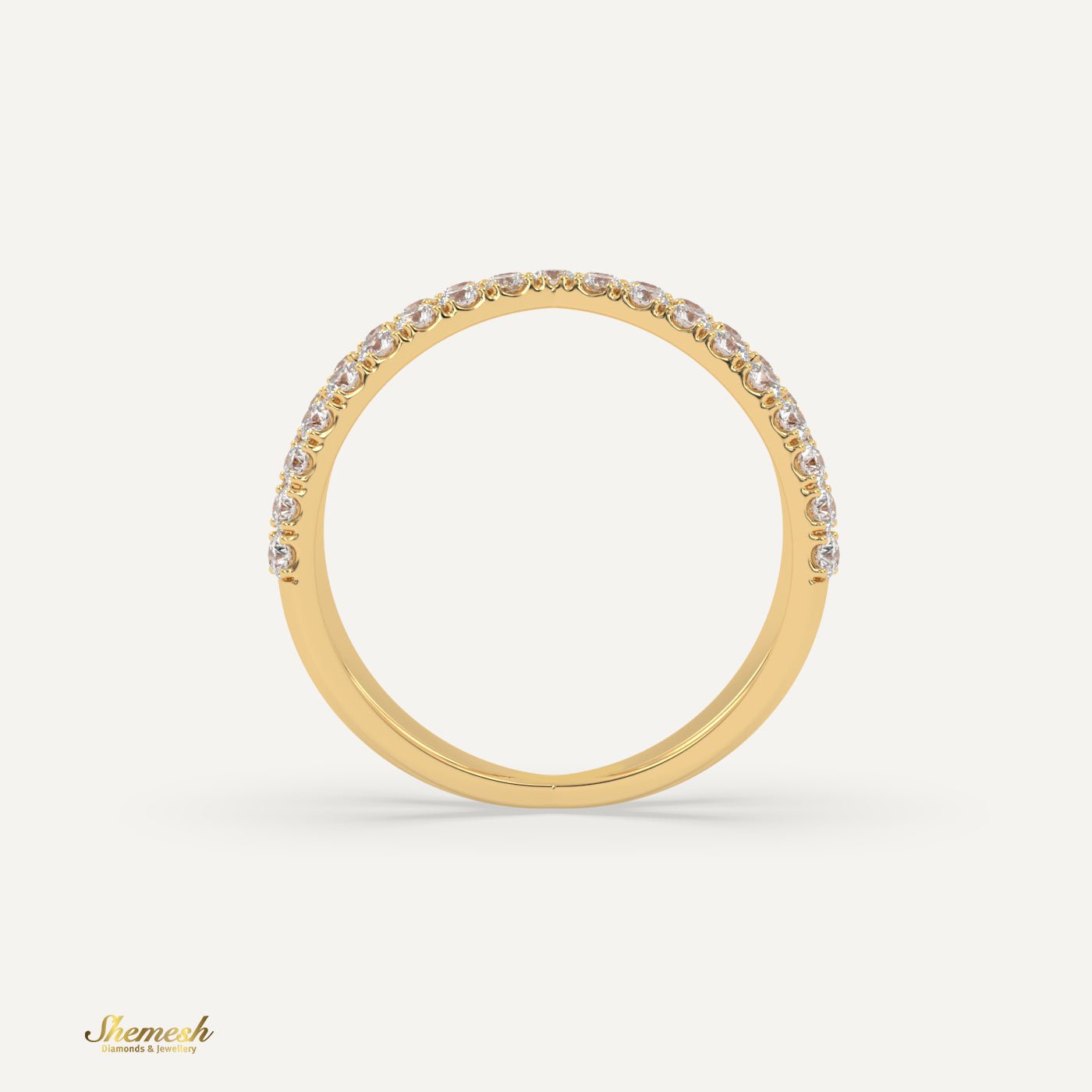 18K Gold Round Diamond Criss Cross Diamond Ring - shemesh_diamonds