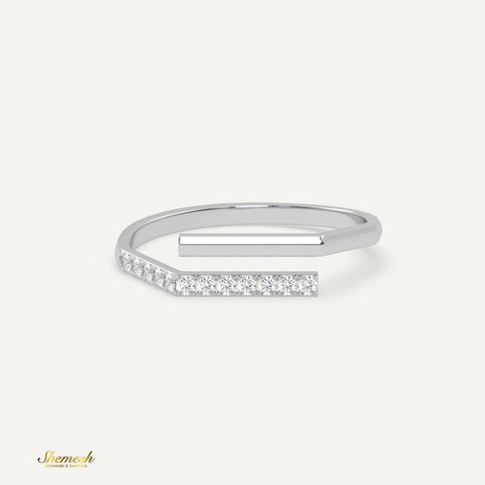 18k Gold Round Diamond Stylish Ring - shemesh_diamonds