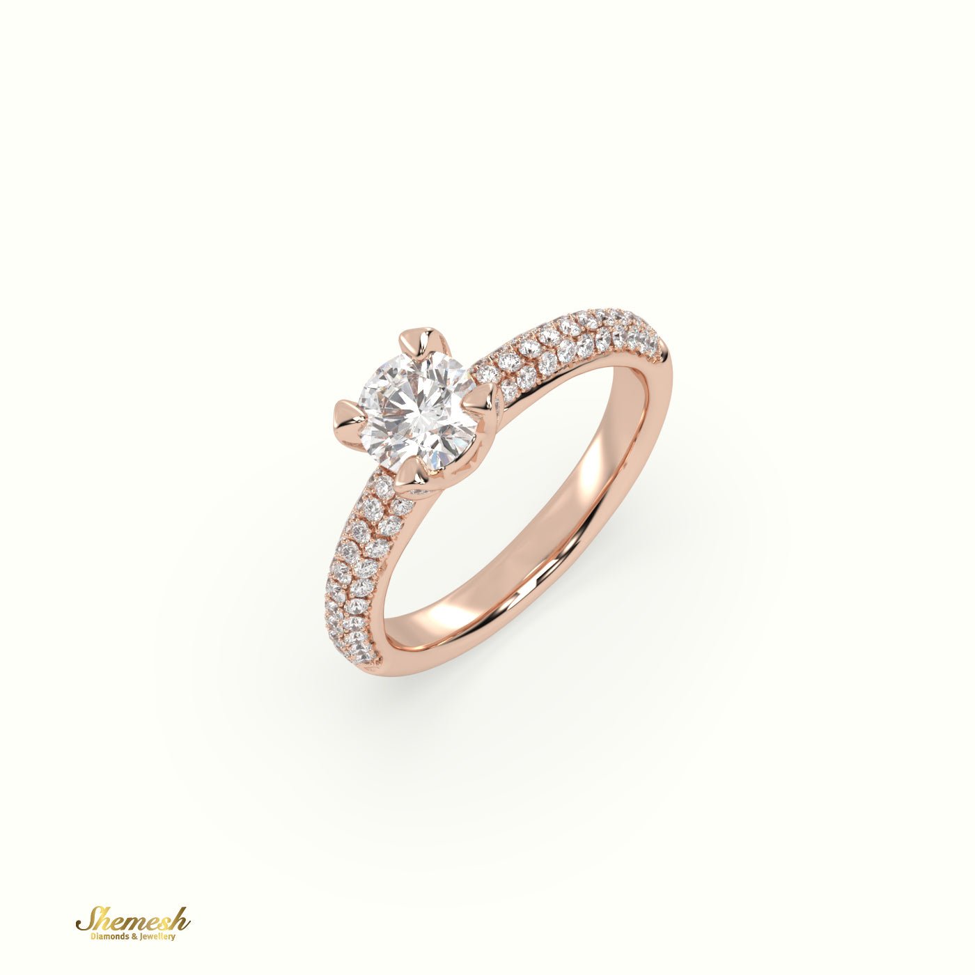 18K Gold 4 Prongs Pear Diamond Solitaire Engagement Ring - shemesh_diamonds