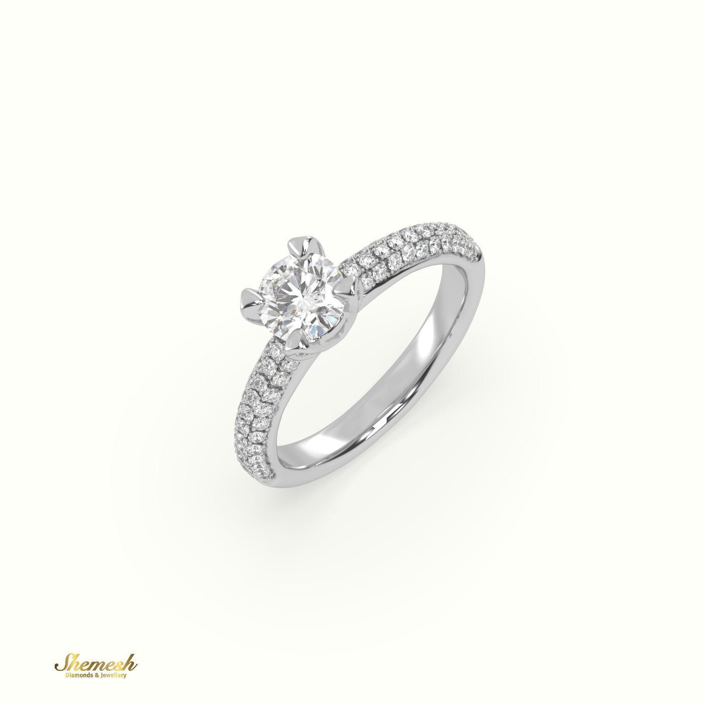 18K Gold 4 Prongs Pear Diamond Solitaire Engagement Ring - shemesh_diamonds