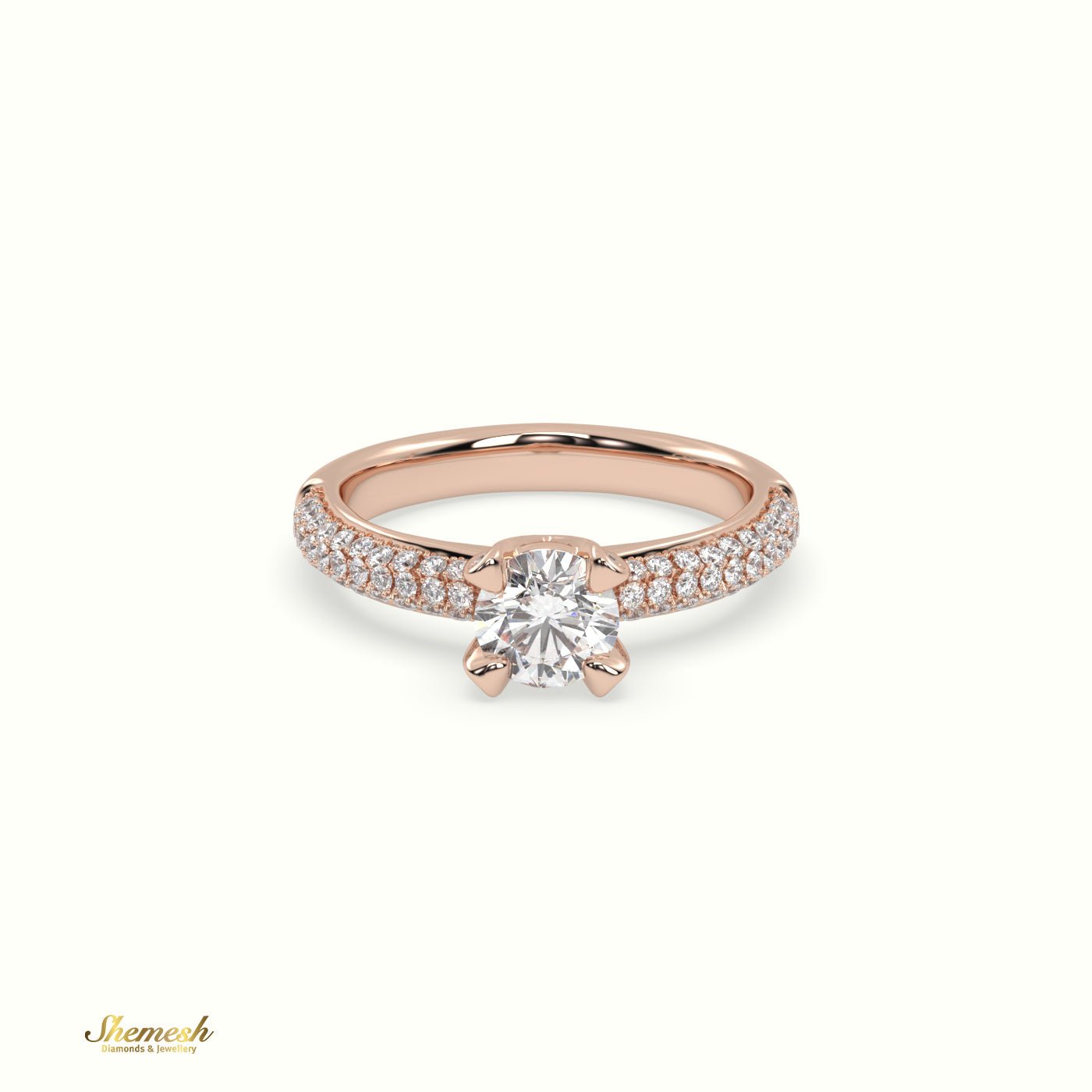 18K Gold 4 Prongs Pear Diamond Solitaire Engagement Ring - shemesh_diamonds