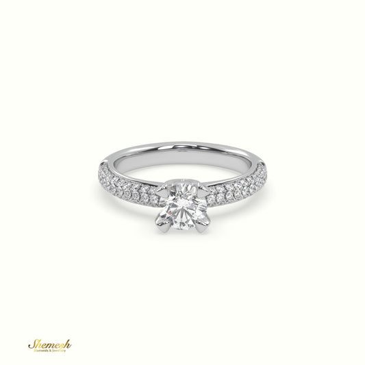 18K Gold 4 Prongs Pear Diamond Solitaire Engagement Ring - shemesh_diamonds