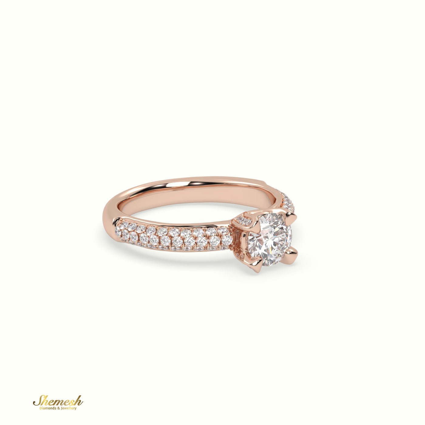 18K Gold 4 Prongs Pear Diamond Solitaire Engagement Ring - shemesh_diamonds