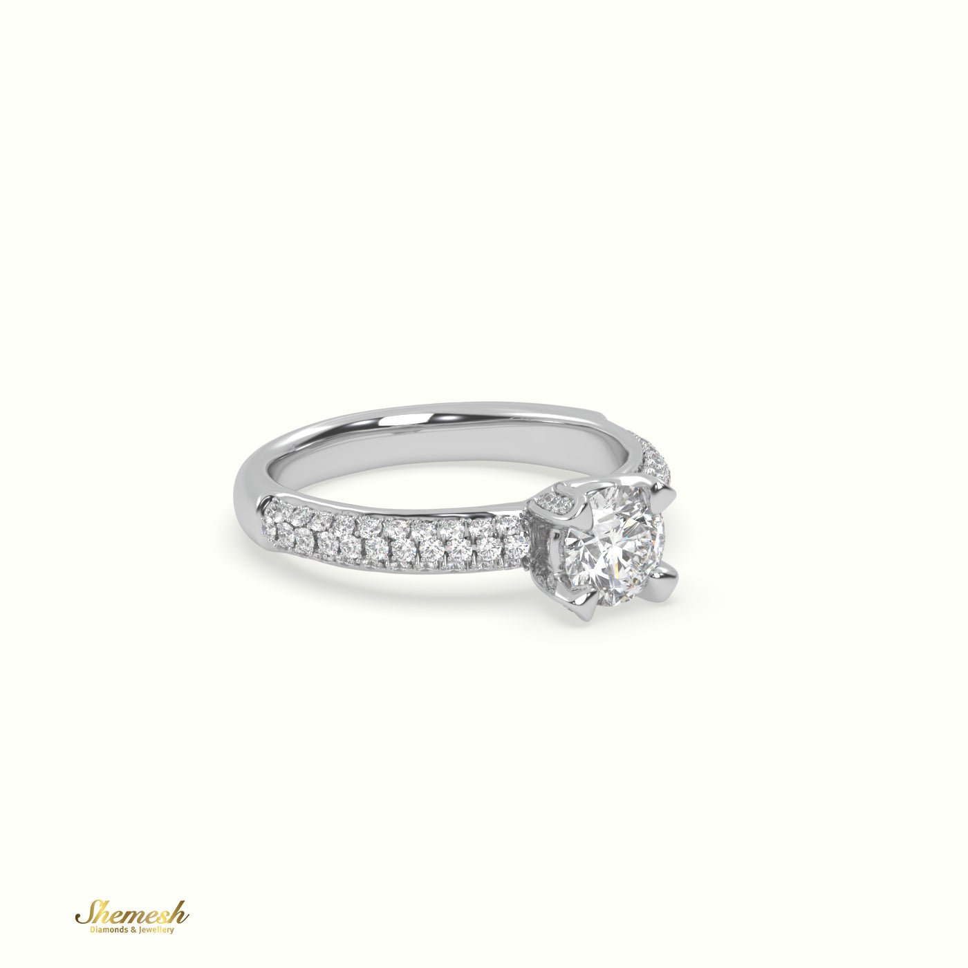 18K Gold 4 Prongs Pear Diamond Solitaire Engagement Ring - shemesh_diamonds