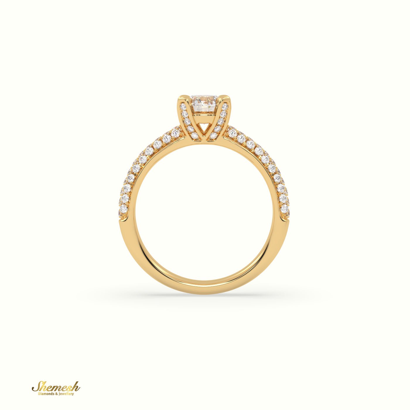 18K Gold 4 Prongs Pear Diamond Solitaire Engagement Ring - shemesh_diamonds