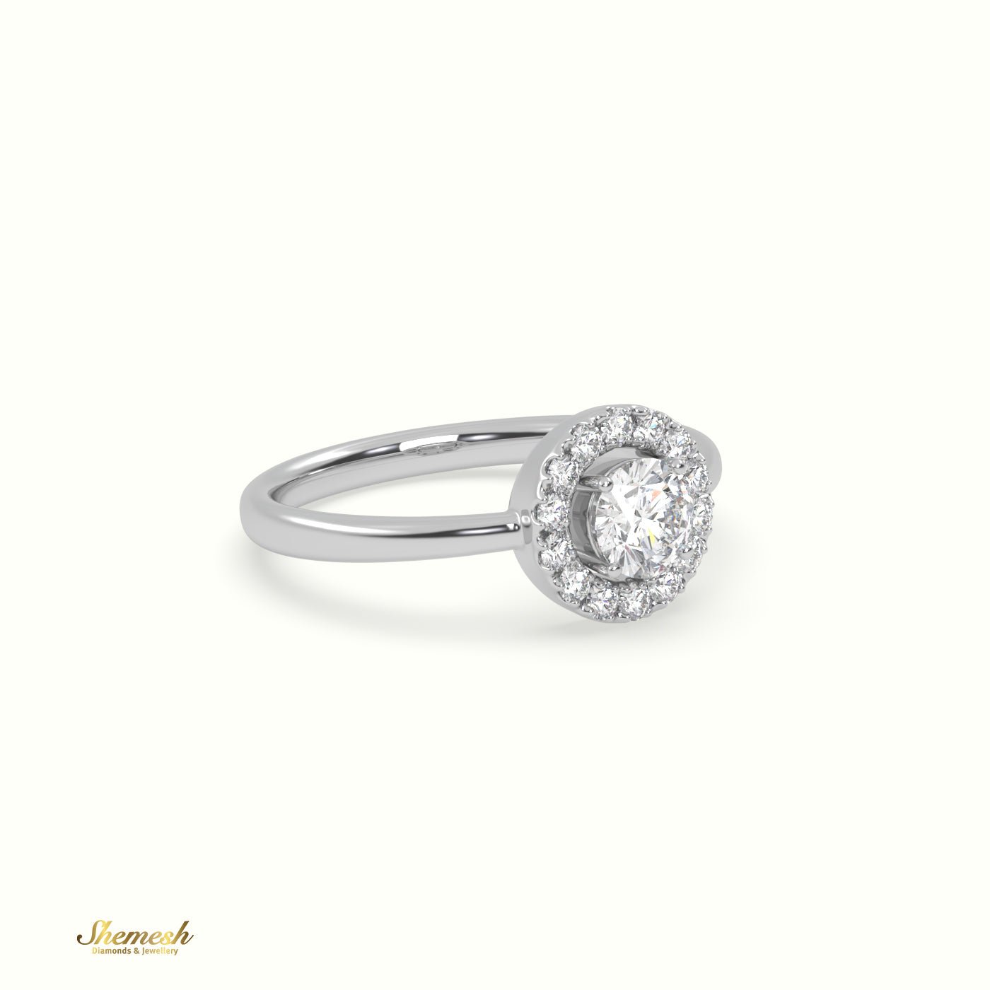 18K Gold 4 Prongs Oval Diamond Solitaire Engagement Ring with Pave Set Band - shemesh_diamonds