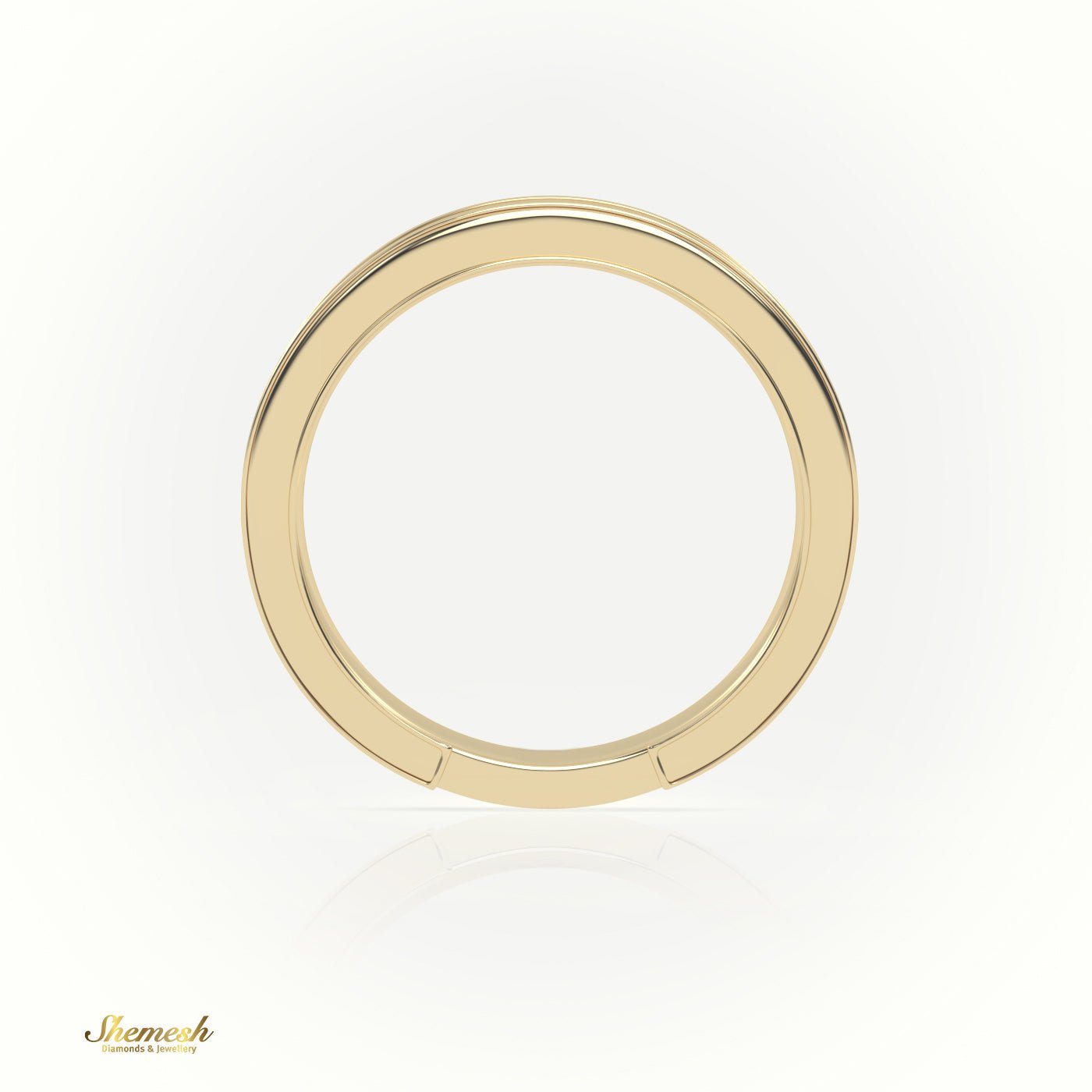 18k Gold Half Eternity Bright - Cut & Bead Setting Setting Weddding Band - shemesh_diamonds